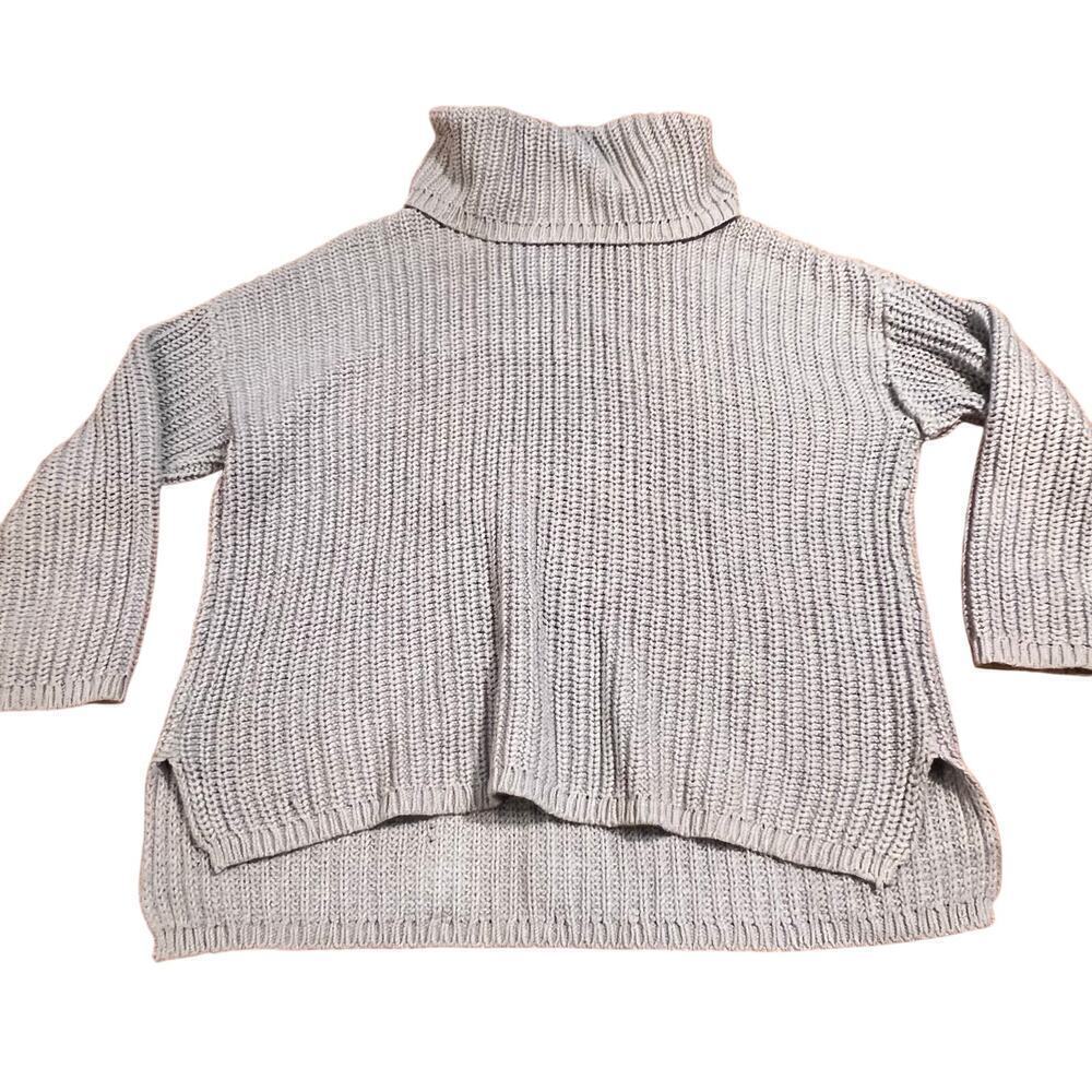 Haven Well Within Blue Knit Funnel Neck Cotton Acrylic Sweater Size XL Casual